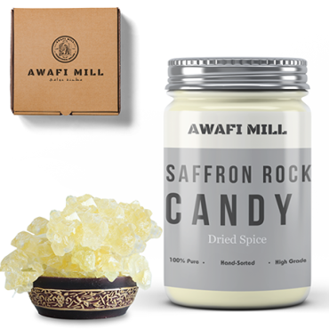 Awafi Mill Saffron Sugar Candy Rock Candy 100gm